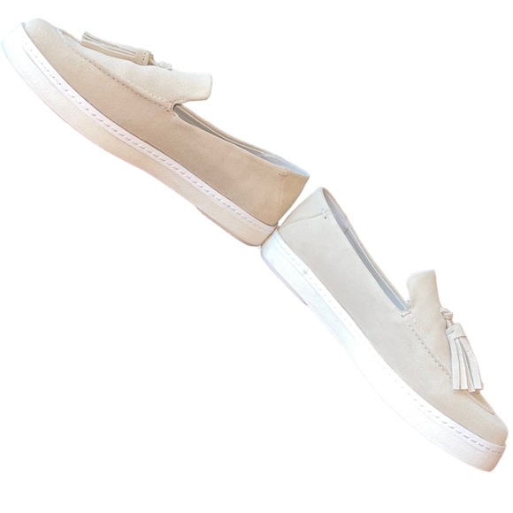 FRANCO SARTO | Beige Sand Suede Tassel Slip On Sneakers Loafers | 7 - Picture 4 of 12